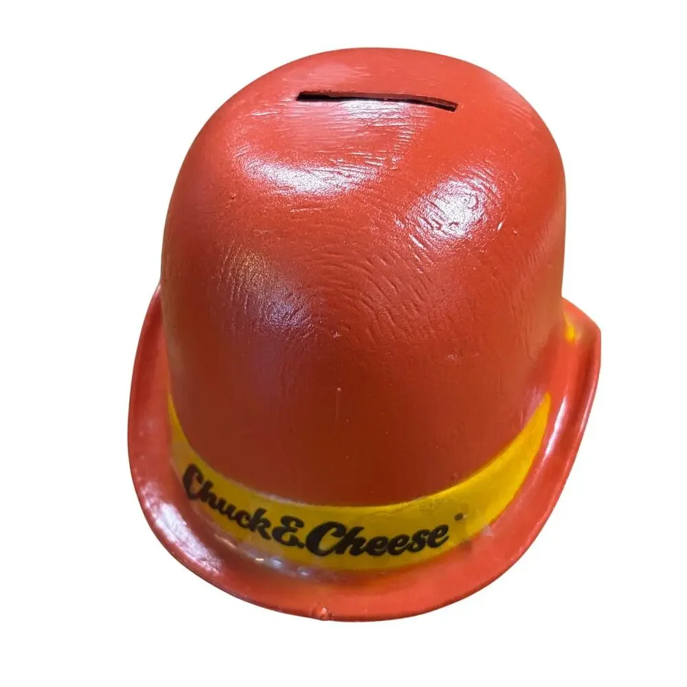 RARE Vintage 1980’s Chuck E. Cheese Collectible Derby Hat Prize Bank Vtg